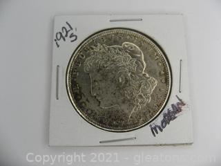 1921 S Morgan Silver Dollar 