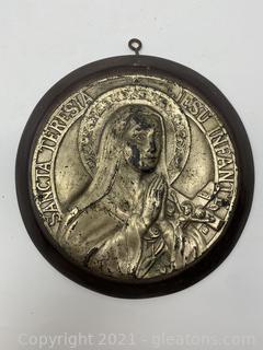Antique Italian Saint Theresa Medal 
