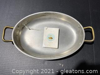 Tagus Copper Oval Gratin Pan 