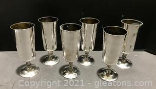 Silverplated Wine Goblets by Plator (6pc) 