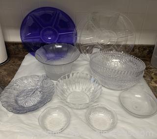 13pc Decorative Faux Glass Entertaining Dishes