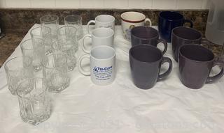 Pressed Glass Juice Cups and Coffee Cups