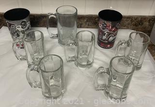 Atlanta Falcons Beer Mug and Cups with Five Other Beer Mugs