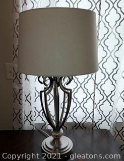 Elegant Trophy Style Table Lamp with Shade 