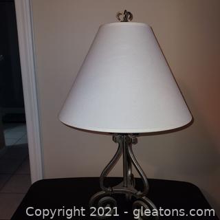 Small Table Lamp with Scroll Design Base 
