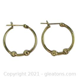 14kt Yellow Gold Hoop Earrings 