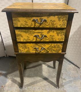 Sterling Industries Bedside Table with Decorative Design 
