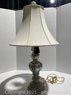 Elegant Silver/Ivory Table Lamp 