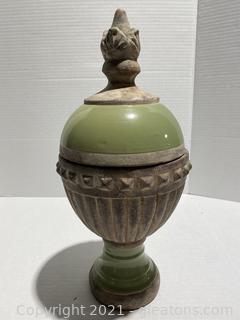 Beautiful Green Pottery Jar 