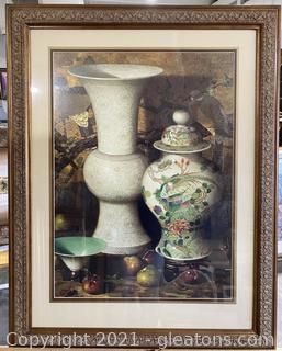 Chinese Porcelain and Plums by Frederick Grue 