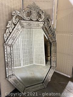 Beautiful Antique Venetian Octagonal Mirror 