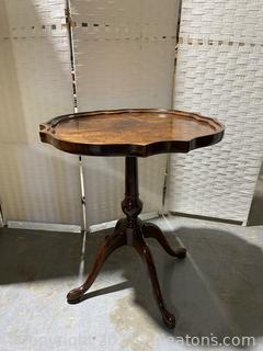 Attractive Olive Ash Wood Pedestal Table 
