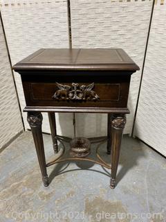 1840’s Victorian (Reproduction) Hardwood Sewing Side Table 