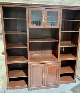Nicely Crafted Brown Maple Wood Entertainment Cabinet 