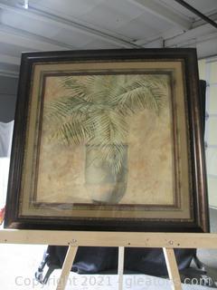 Large Framed Decorative Plant Picture 