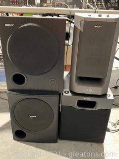 Sony 4 Piece Speaker System