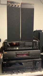 Kenwood and KLH Audio/Video Equipment and Two Speakers 