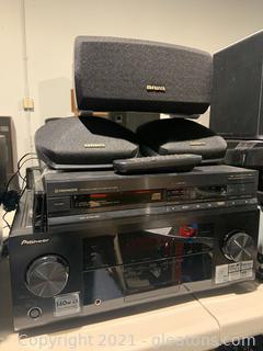 Pioneer Audio Video Equipment and 3 AIWA Speakers 