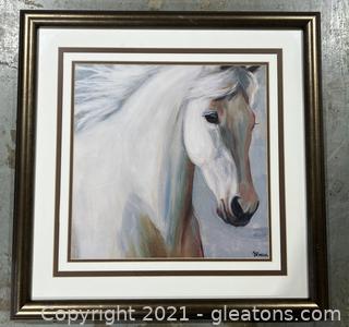 White Horse Art Print 