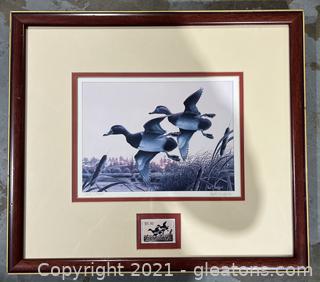 1988 Georgia Waterfowl Conservation Stamp and Signed Print 