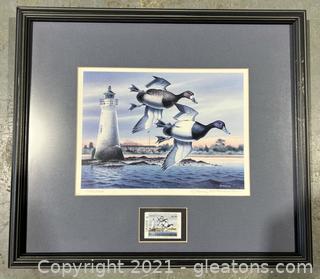 1997 Georgia Waterfowl Conservation Stamp and Signed Print 
