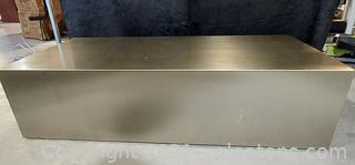 Modern Contemporary Metal Covered Coffee Table