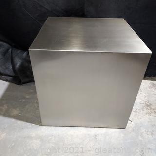 Modern Contemporary Metal Covered Side Table