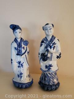 Two Vintage Asian Porcelain Figures