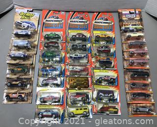 3 Different Matchbox Collections (34 Cars)