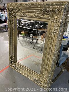 Large Victorian Gilt Style Wall Mirror 