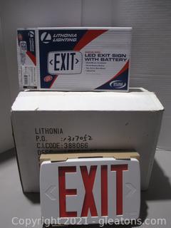 Case of LED Exit Signs 