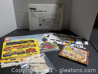 Vintage Cardboard Puzzles, City and Tell-a-Vision Show 