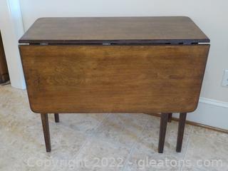 Vintage Oak Single Drop-Leaf Table