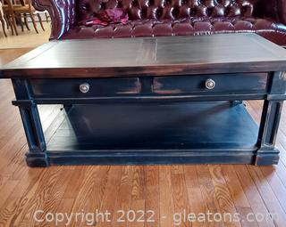 Rustic Style 4 Drawer Coffee Table