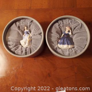 2 Royal Doulton Miniature “Pretty Ladies” Figurine