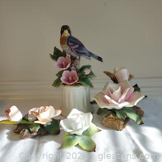 Gorgeous Table Décor – Bird and Flower Sculptures