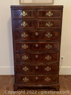 Flawless Astron Court by Henredon Bow Front Gentleman’s Chest 