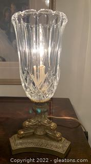 Small Crystal Hurricane Table Lamp 