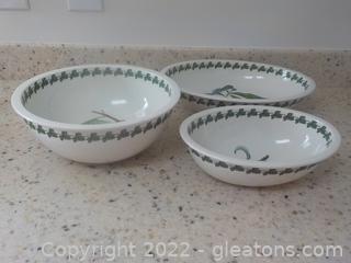 Three Stylish Serving Dishes “Pomona” from Portmeirion (Excellent Condition) 