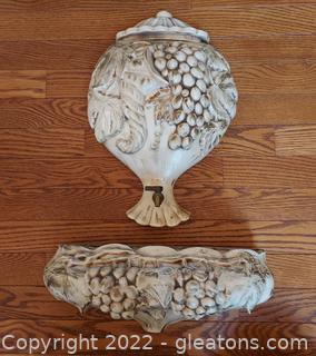 Lovely Grape and Vine 3 Piece Wall Decor