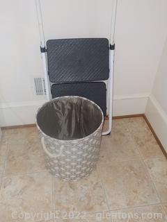 Cosco Two-Step Ladder and Round Utility Bin
