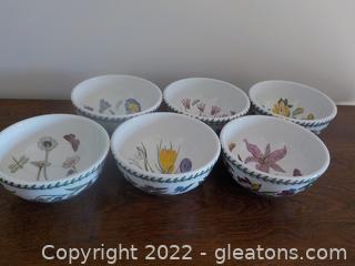 Portmeirion, “Botanic Garden” Set of Small Porcelain Bowls 
