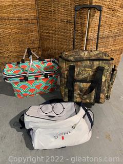 3 Soft Back Insulated Travel Coolers 