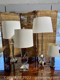Collection of 4 Table/Desk Lamps 