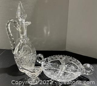 Beautiful Vintage Cleat Cut Glass Collection 