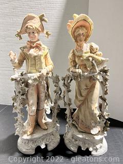 Pair of Vintage German Porcelain Figurines 