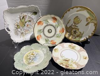Charming Collection of Vintage Porcelain Plates 