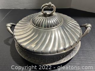 Vintage Rogers Smith & Co Meriden Ct Quadruple Silver Plate Dish 