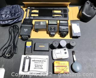 Camera, Auto Flashes, Film, Chargers, etc.