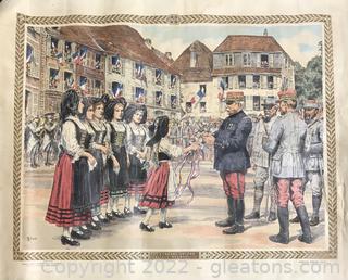 LE General Joffre L’Alsace Reconquise Lithograph Print by TH.Smid